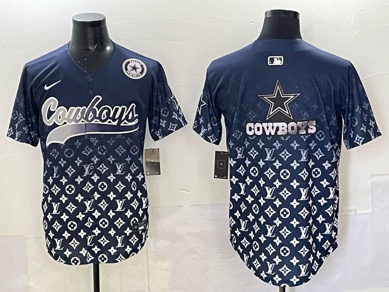 Men 2025 Dallas Cowboys Blank Drak Blue Nike Limited NFL Jersey 019